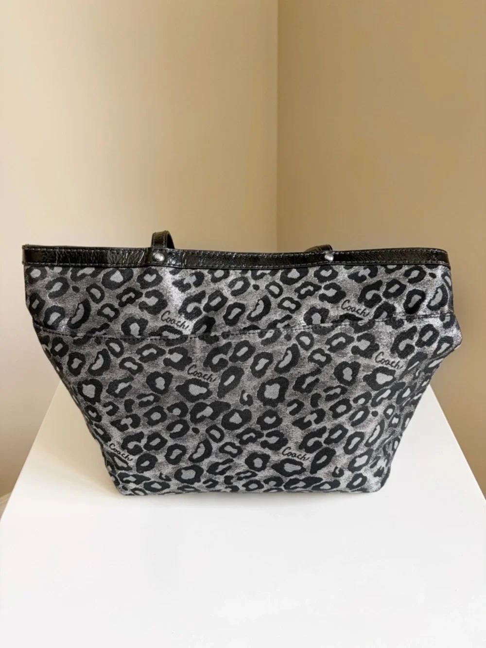 Coach Ocelot Metallic Leopard Tote Bag Y2K